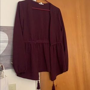 Burgundy Cardigan